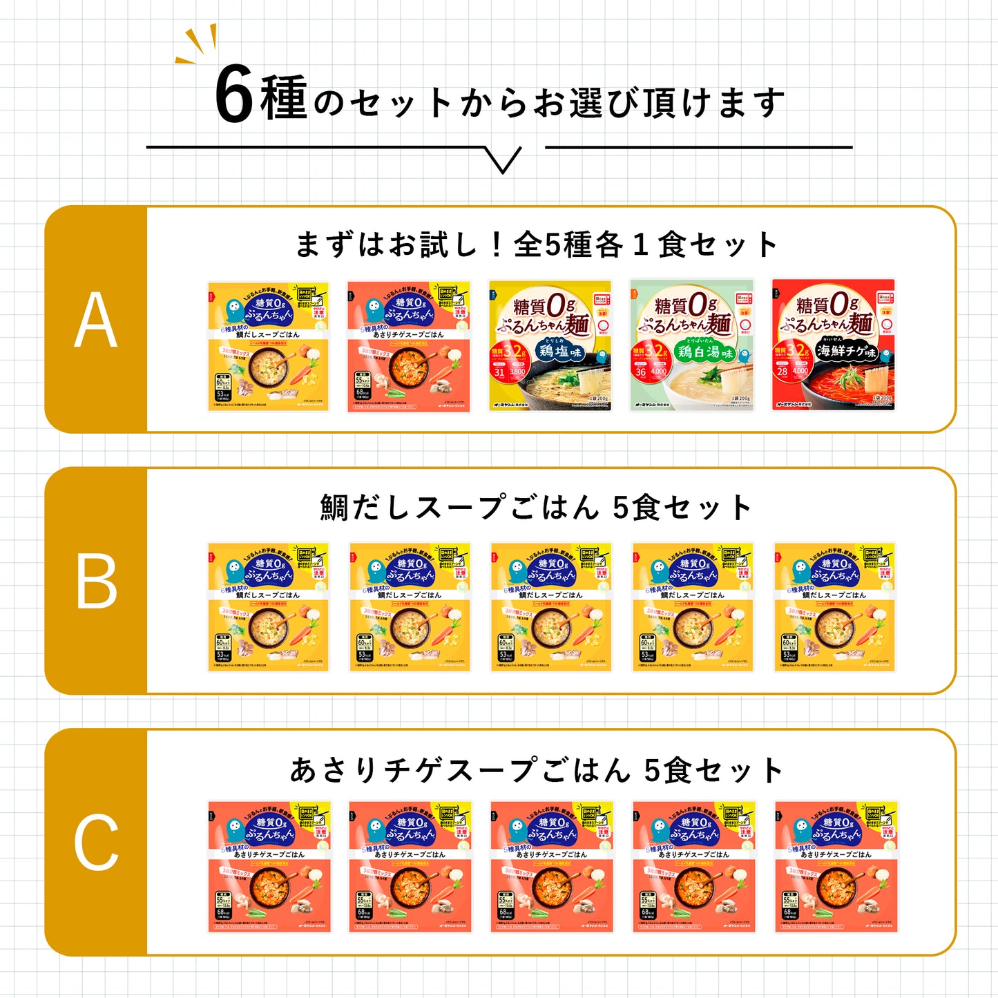 オーミケンシ ぷるんちゃんシリーズ 5食セット